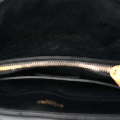 Saint Laurent Calfskin Y Quilted Monogram Small Loulou Chain Satchel Black 5 of 12