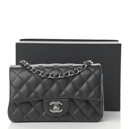 Chanel Iridescent Caviar Quilted Mini Rectangular Flap Black 12 of 12