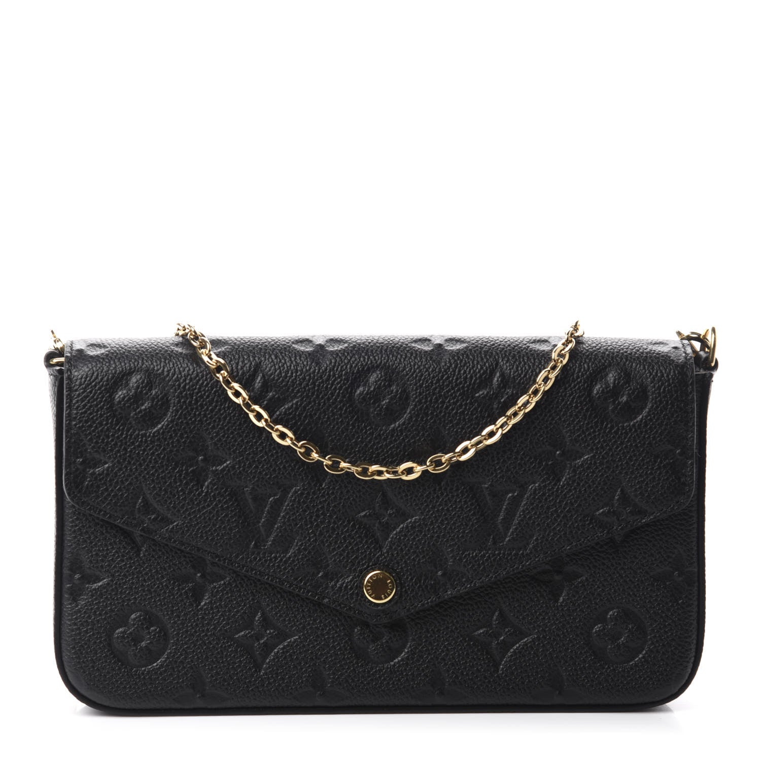 Louis Vuitton Empreinte Pochette Felicie Chain Wallet Black 1 of 12