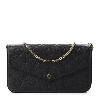 Louis Vuitton Empreinte Pochette Felicie Chain Wallet Black 1 of 12