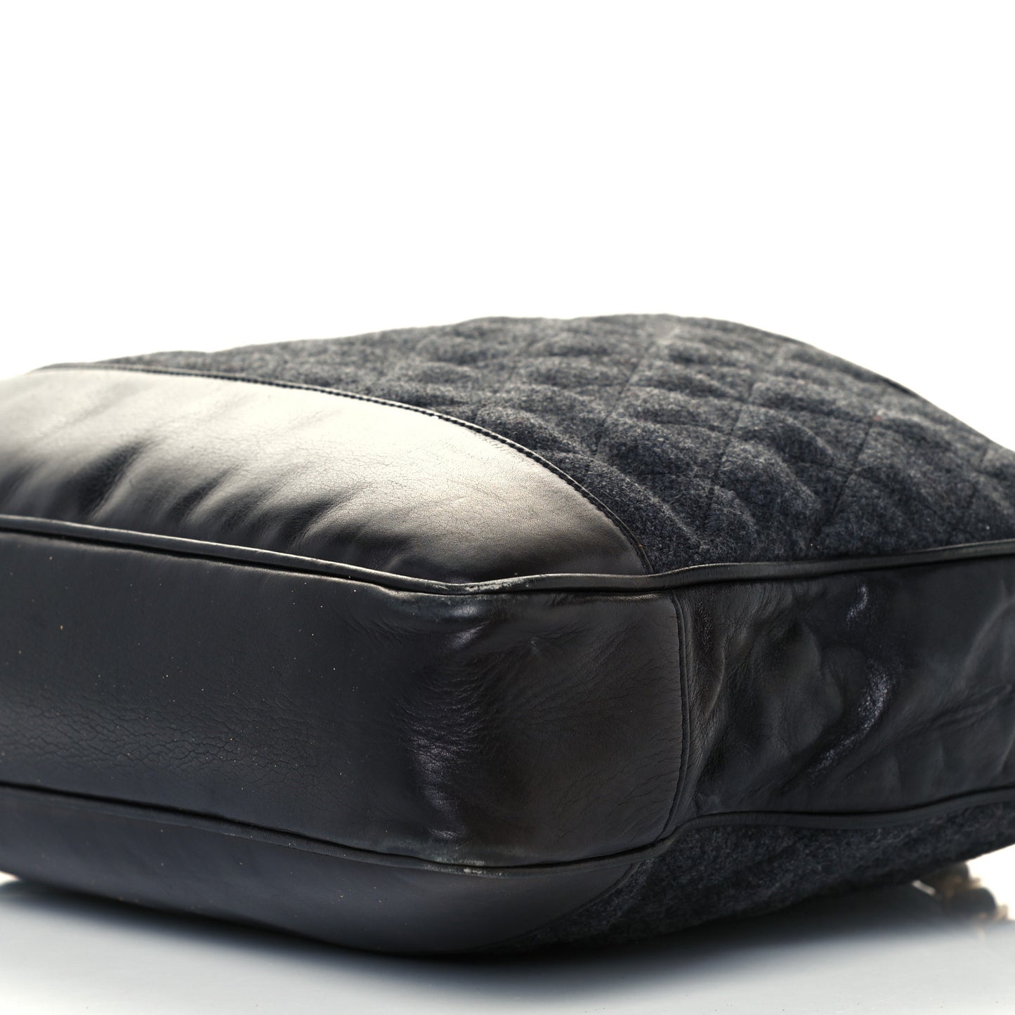 Wool Lambskin Shopper Tote Navy