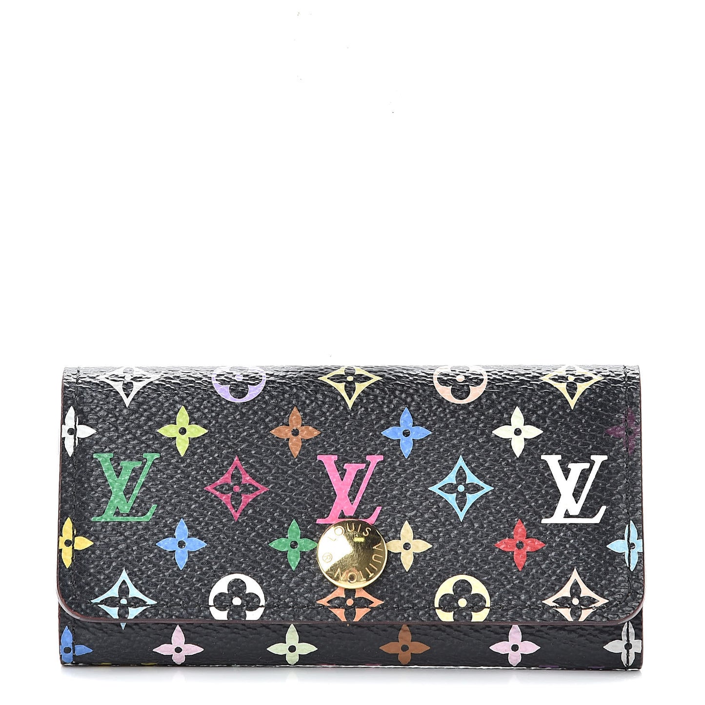 Monogram Multicolor Multicles 4 Key Holder Black Violet