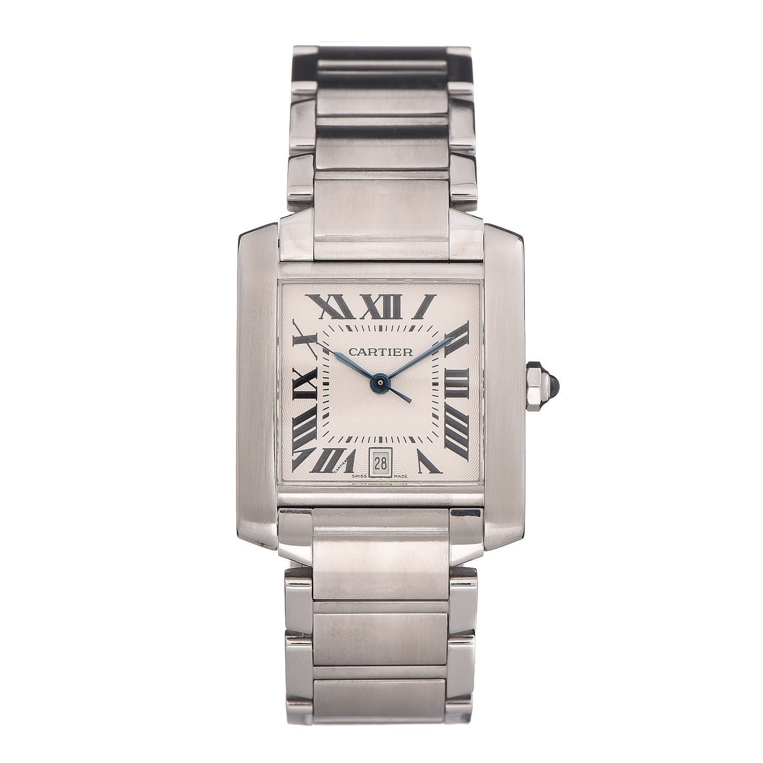 Cartier Stainless Steel 28mm Tank Francaise Automatic Watch 1 of 6