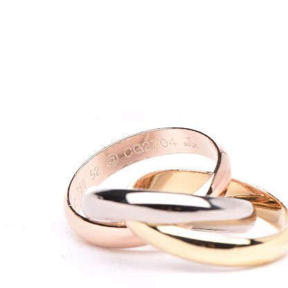 Cartier 18K Pink Yellow White Gold Classic Trinity Ring 52 6 4 of 5