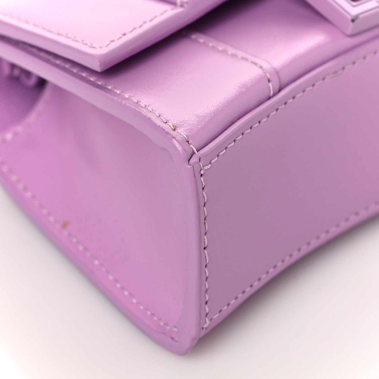 Balenciaga Shiny Box Calfskin Tonal B Hourglass Top Handle Bag Mini Lilac 8 of 11