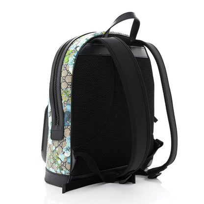 Gucci GG Supreme Monogram Blooms Medium Day Backpack Beige Blue Navy 3 of 13