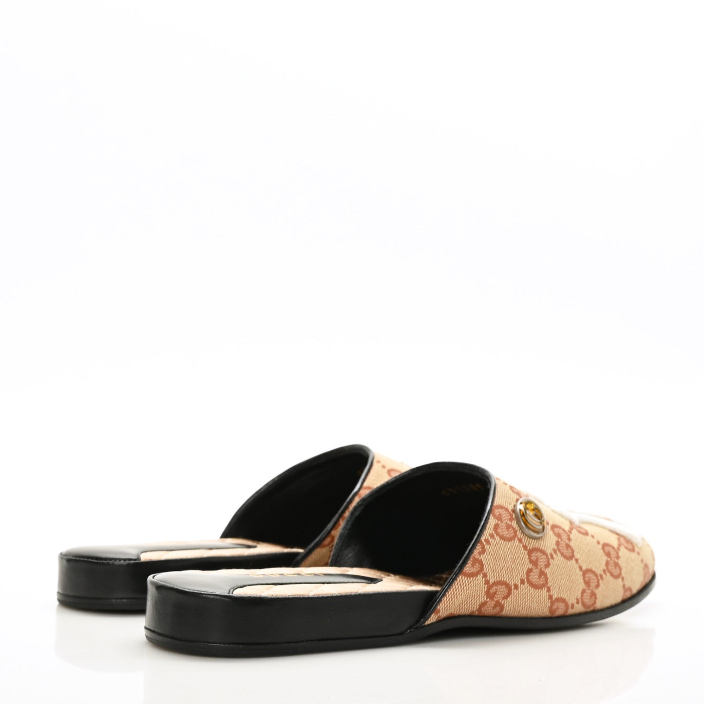 X MLB Monogram NY Yankees Embroidered Womens GG Slippers 36 Beige Ruggine