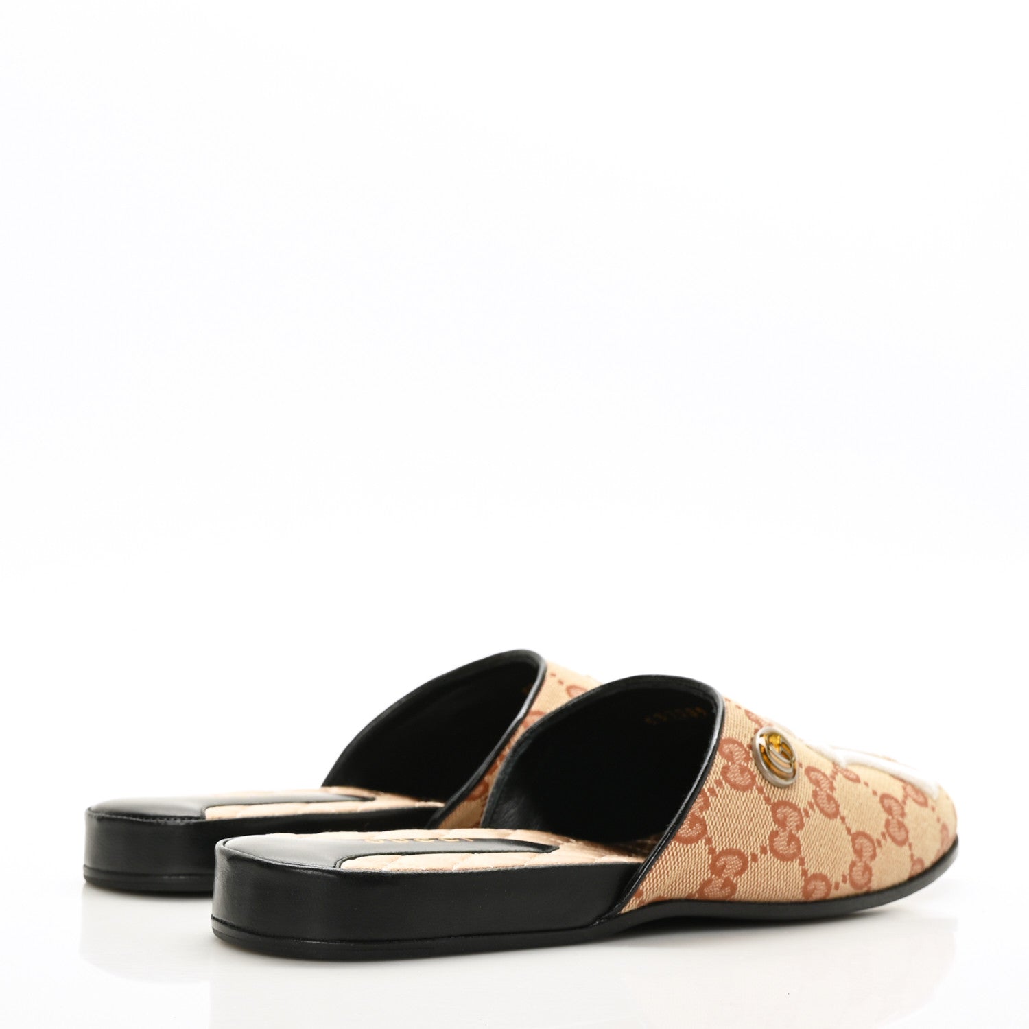Gucci X MLB Monogram NY Yankees Embroidered Womens GG Slippers 36 Beige Ruggine 4 of 8