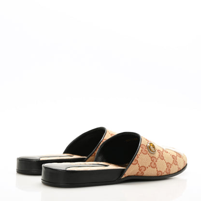Gucci X MLB Monogram NY Yankees Embroidered Womens GG Slippers 36 Beige Ruggine 4 of 8
