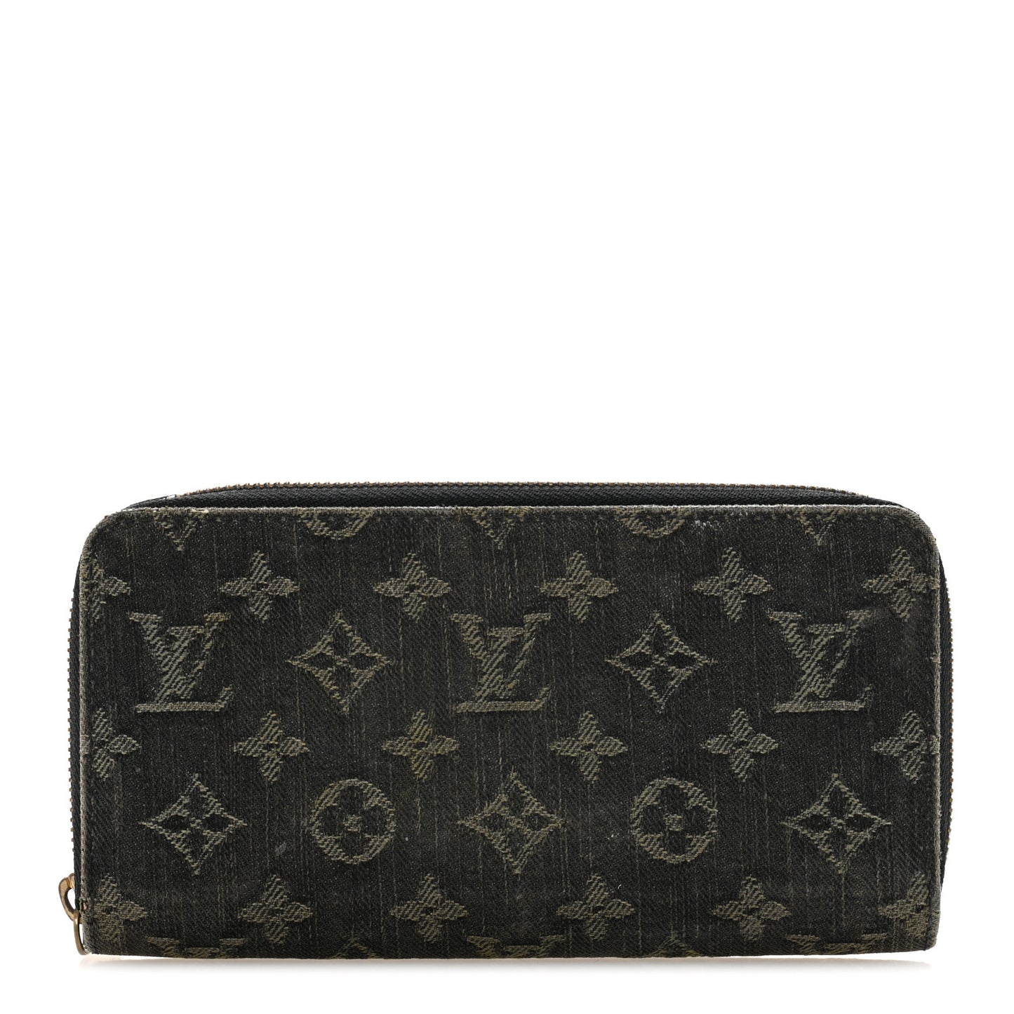 Denim Zippy Wallet Black