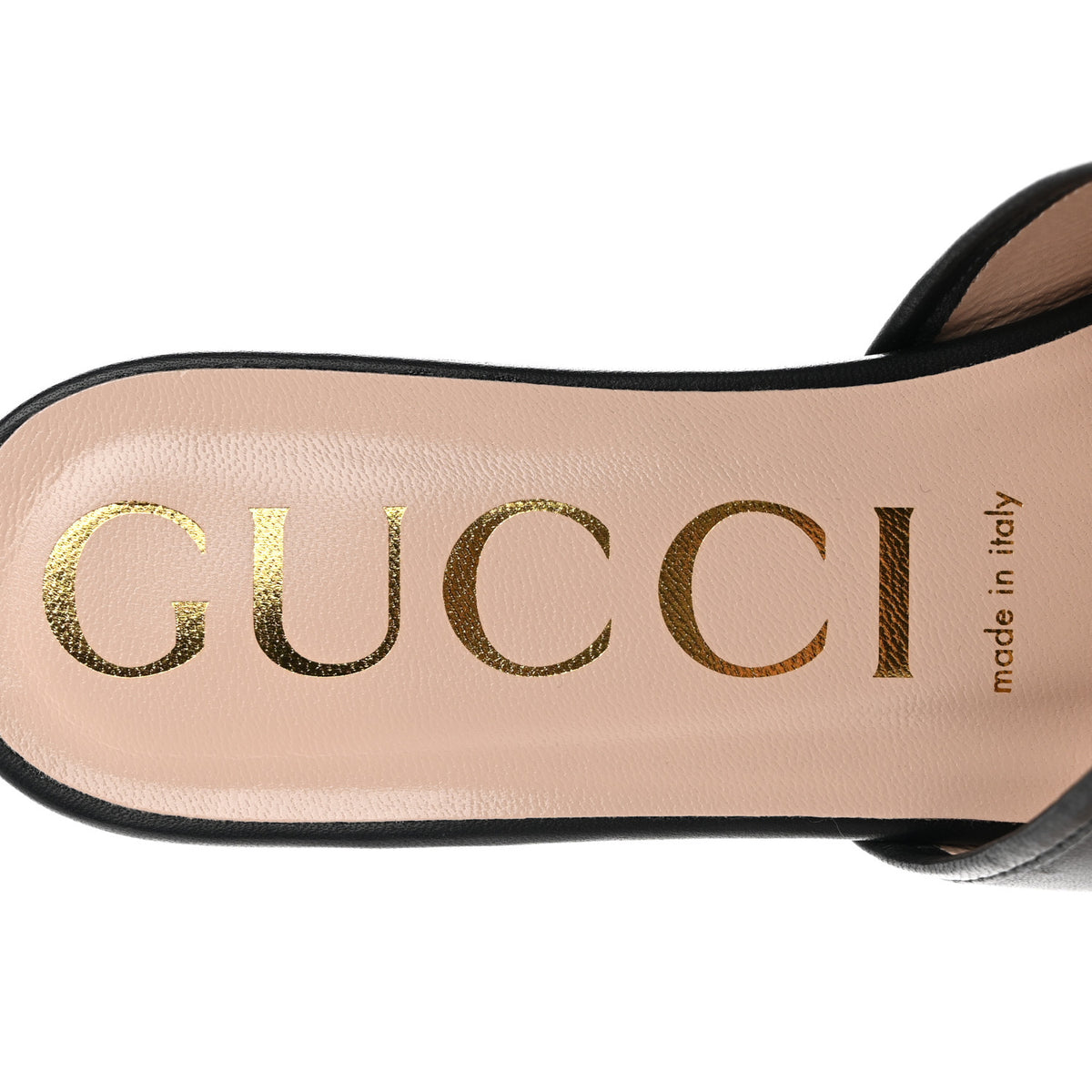 Nappa Horsebit Flat Slide Sandals 38 Black