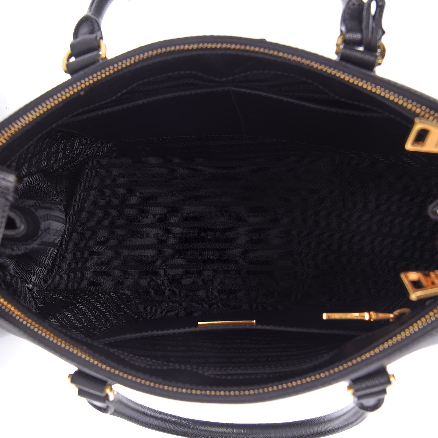 Prada Saffiano Medium Galleria Double Zip Tote Black 6 of 13