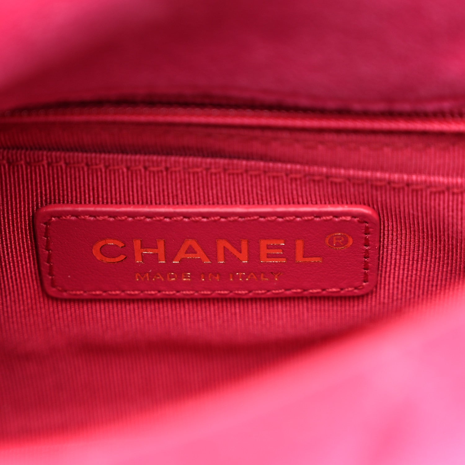 Chanel Velvet Quilted Mini Square Pearl Crush Flap Fuchsia 6 of 11