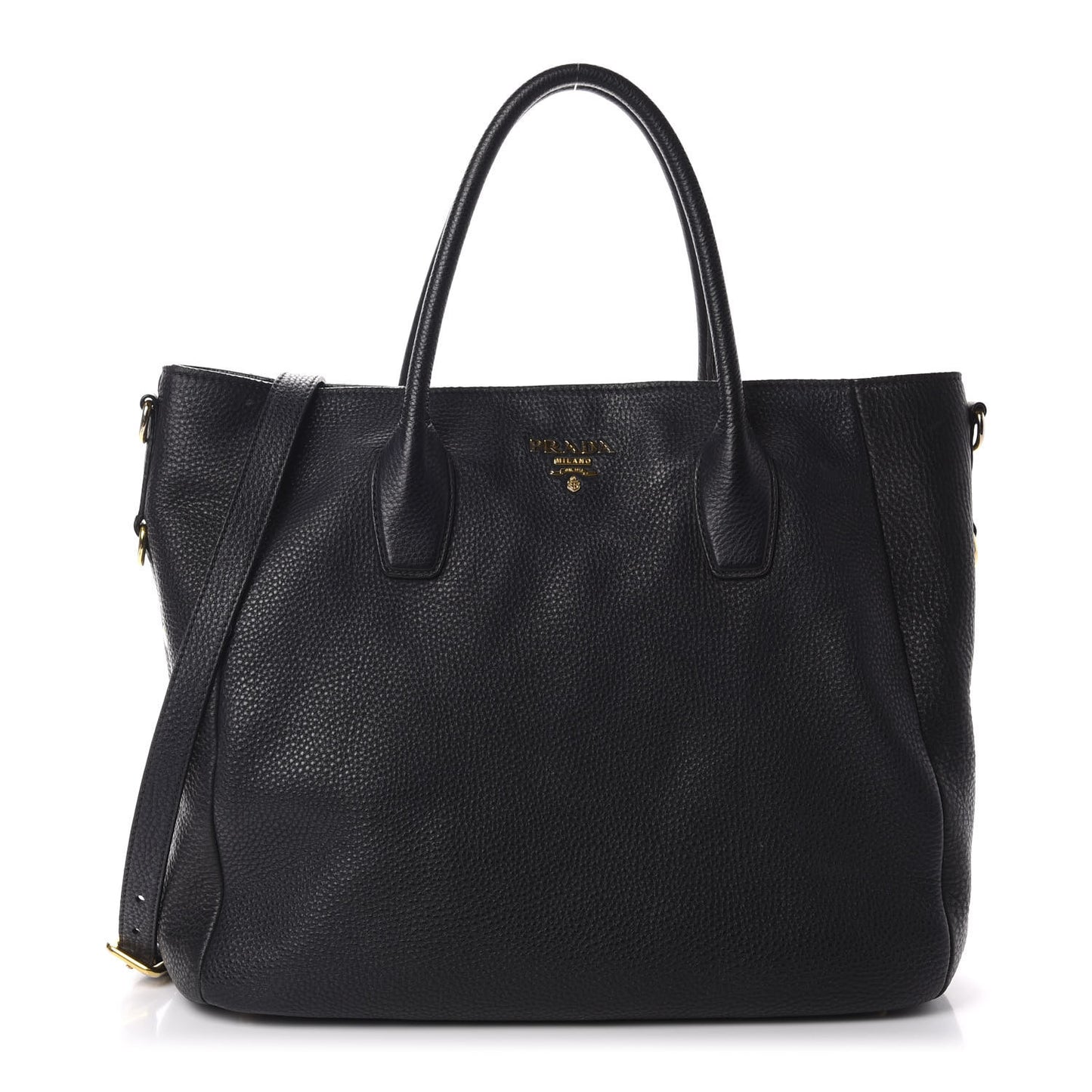 Vitello Daino Shoulder Bag Black