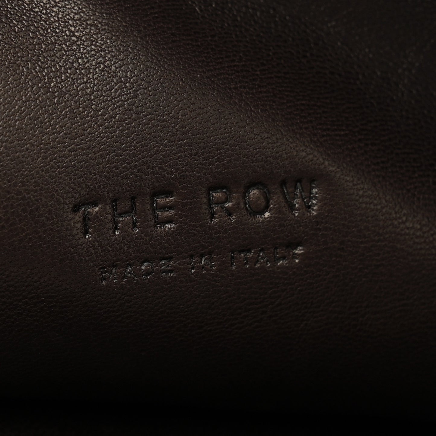 Finely Grained Calfskin Small Izzy Crescent Shoulder Bag Ebony Brown