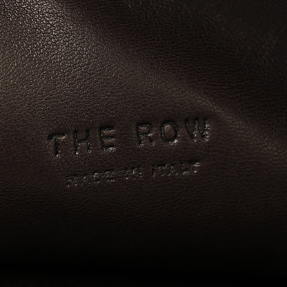 The Row Finely Grained Calfskin Small Izzy Crescent Shoulder Bag Ebony Brown 6 of 9