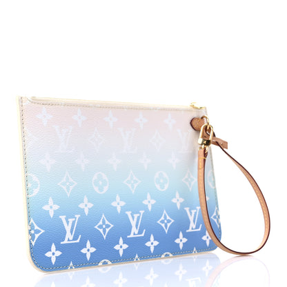 Louis Vuitton Monogram By The Pool Neverfull MM Pochette Blue 3 of 9