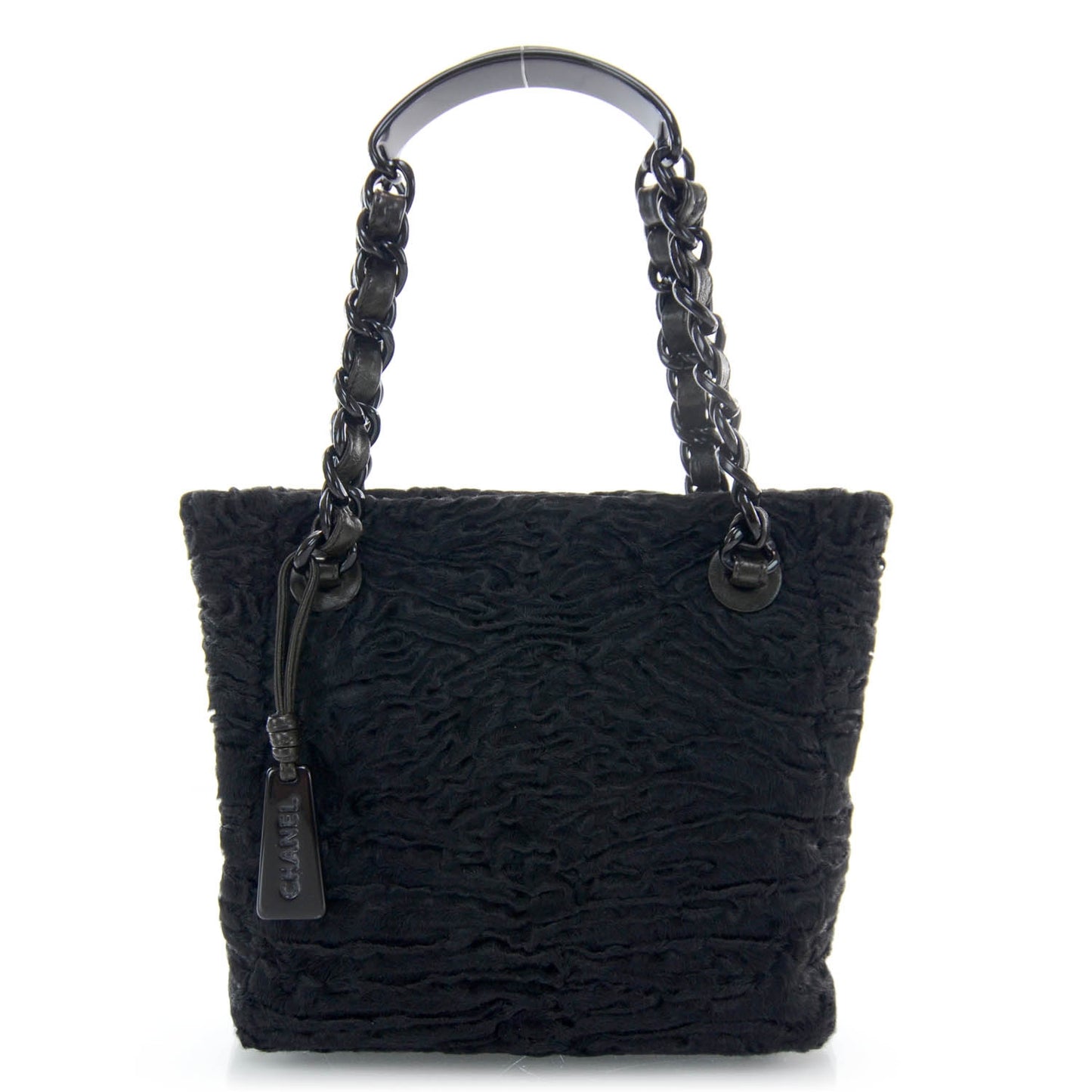 Persian Lamb Fur Tote Black