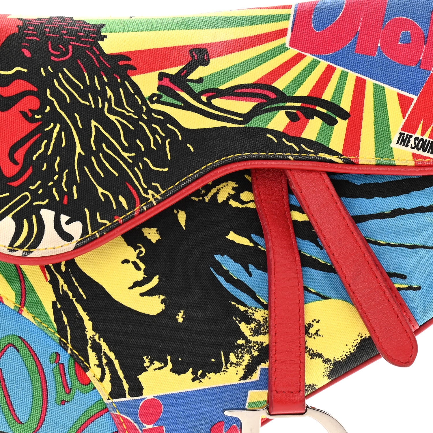 Christian Dior Canvas Bob Marley Saddle Bag Multicolor 1074798