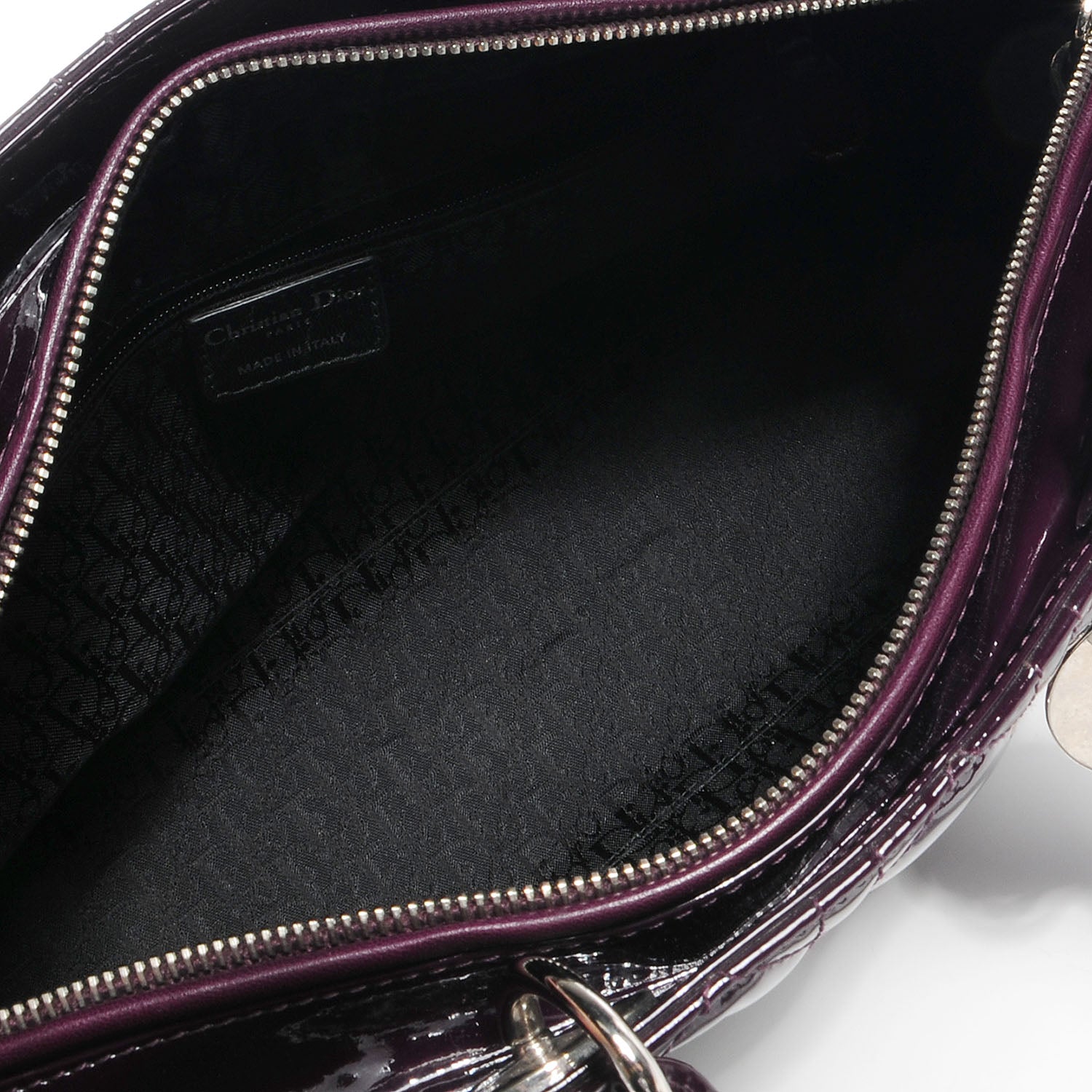 Christian Dior Patent Cannage Large Lady Dior Purple 5 of 8