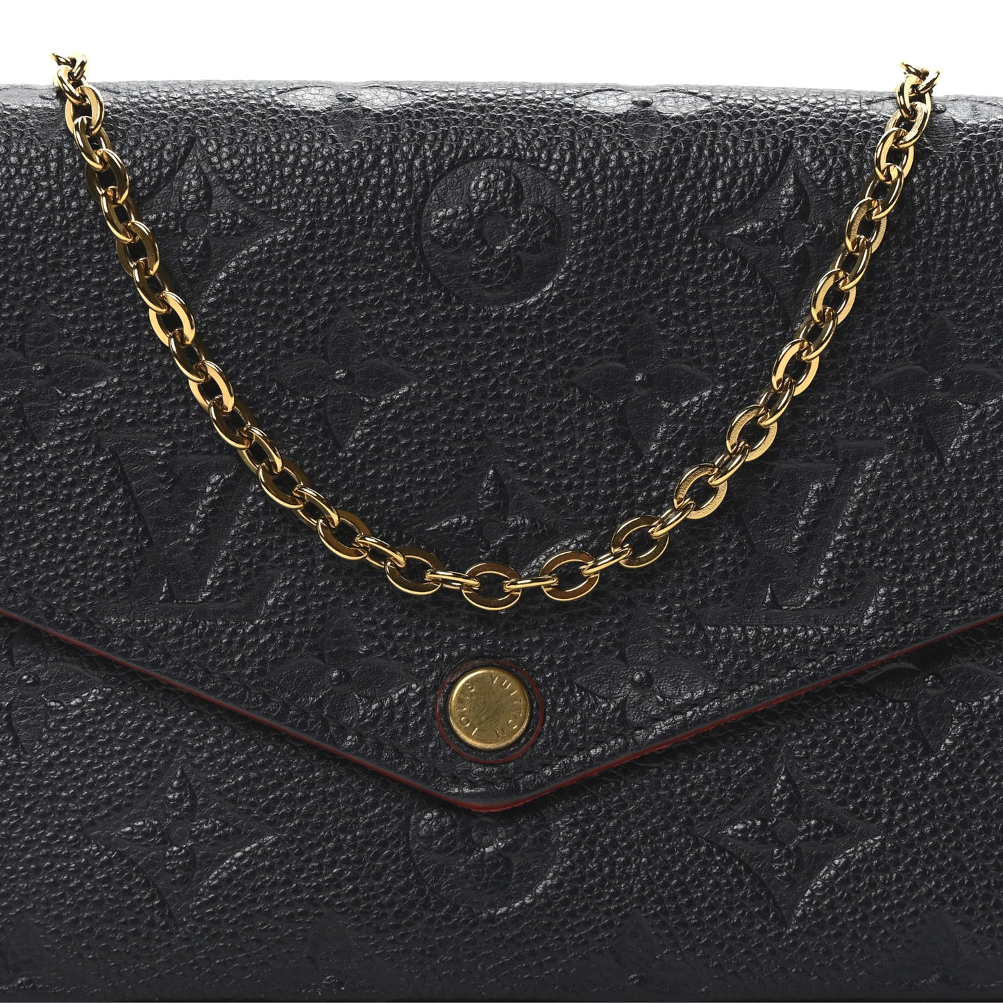 Empreinte Pochette Felicie Chain Wallet Marine Rouge