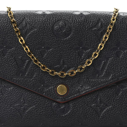 Louis Vuitton Empreinte Pochette Felicie Chain Wallet Marine Rouge 8 of 10