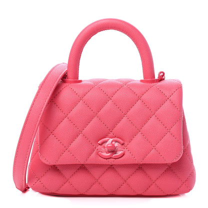 Chanel Caviar Quilted Incognito Extra Mini Coco Handle Flap Pink 1 of 6