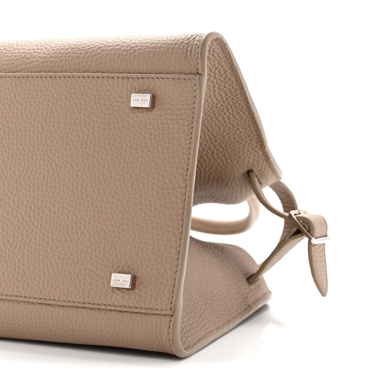 The Row Grained Calfskin Soft Margaux 10 Bag Dark Taupe 9 of 12