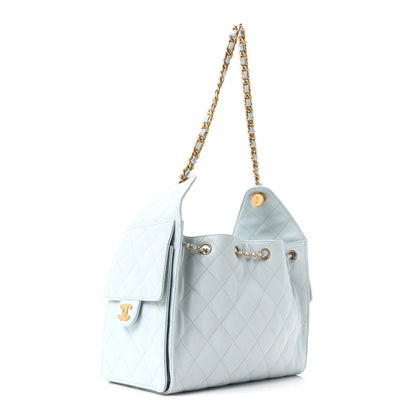 Chanel Caviar Quilted Small Chanel 25 Handbag Light Blue 3 of 11