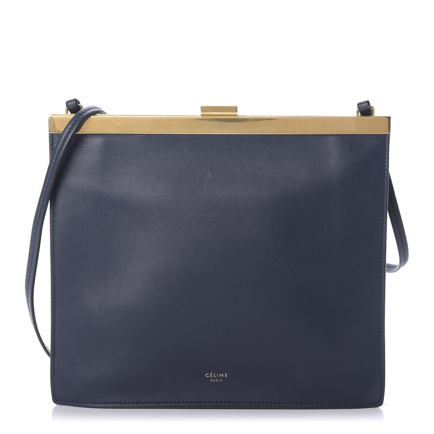 Celine Smooth Calfskin Mini Clasp Bag Navy 1 of 9