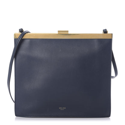 Celine Smooth Calfskin Mini Clasp Bag Navy 1 of 9