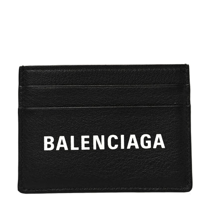 Balenciaga Smooth Calfskin Logo Everyday Multi Card Case Black 1 of 7