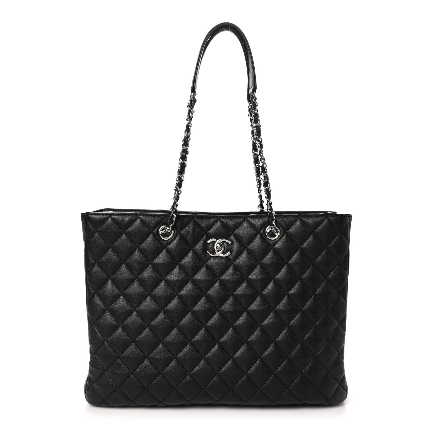 Chanel Calfskin Quilted Large Classic Shopping Tote Black 1 of 10