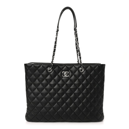 Chanel Calfskin Quilted Large Classic Shopping Tote Black 1 of 10