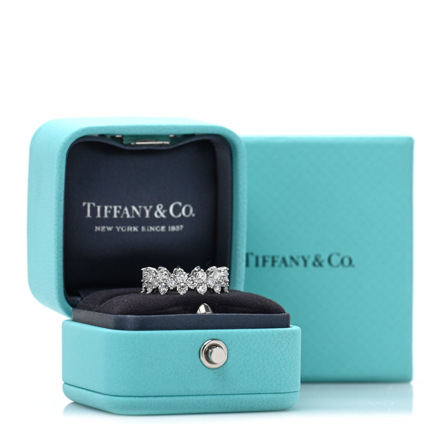 Tiffany Platinum Diamond Aria Band Ring 46 3.75 5 of 5