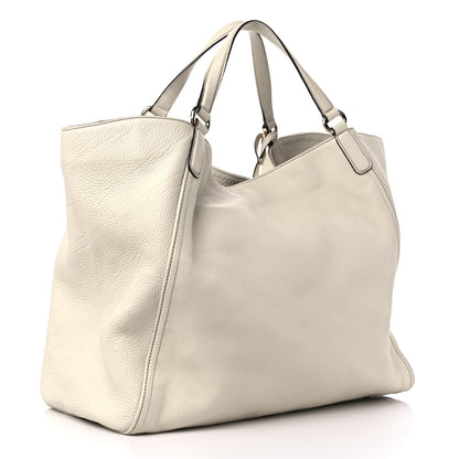 Gucci Pebbled Calfskin Large Soho Shoulder Bag Off White 3 of 19