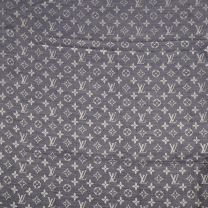 Louis Vuitton Silk Wool Monogram Denim Shawl Blue 1 of 5