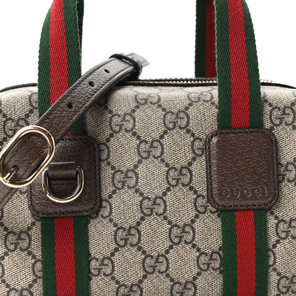 Gucci GG Supreme Web Mini GG Top Handle Bag Beige Ebony New Acero 8 of 10