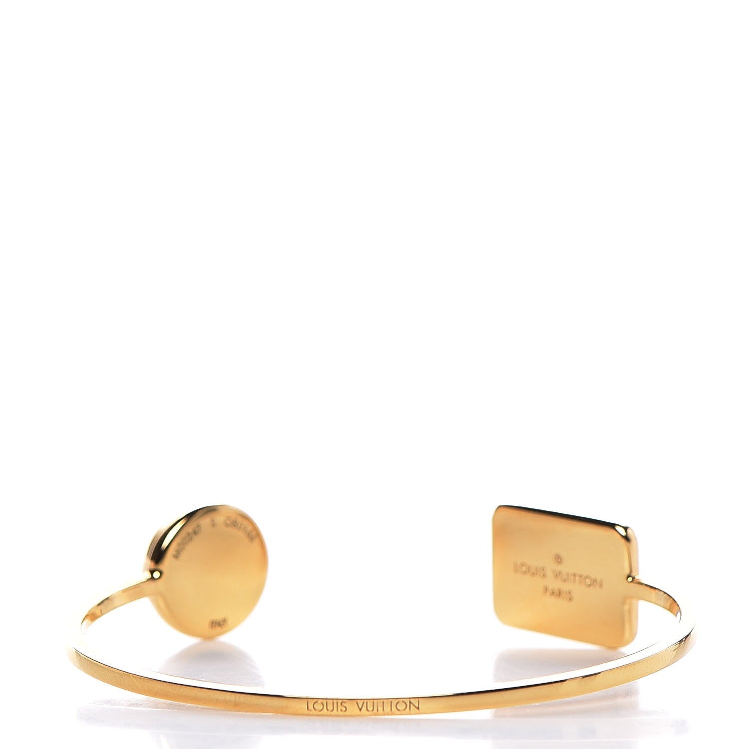 Louis Vuitton Rigid Bracelet S Gold and Blue Lace Agate 3 of 5