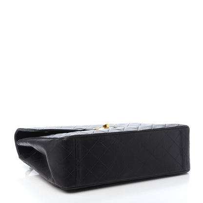 Chanel Lambskin Quilted XL Jumbo Single Flap Black 4 of 12
