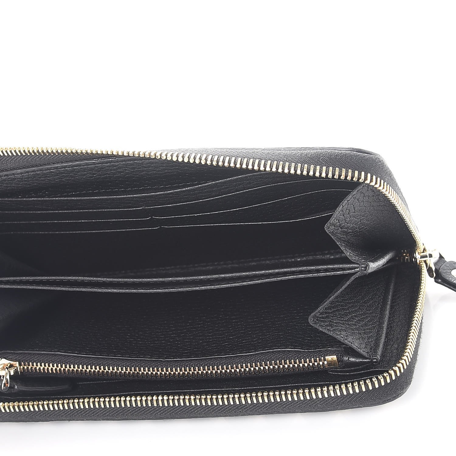 Valentino Garavani Pebbled Calfskin Rockstud Zip Around Wallet Black 5 of 9