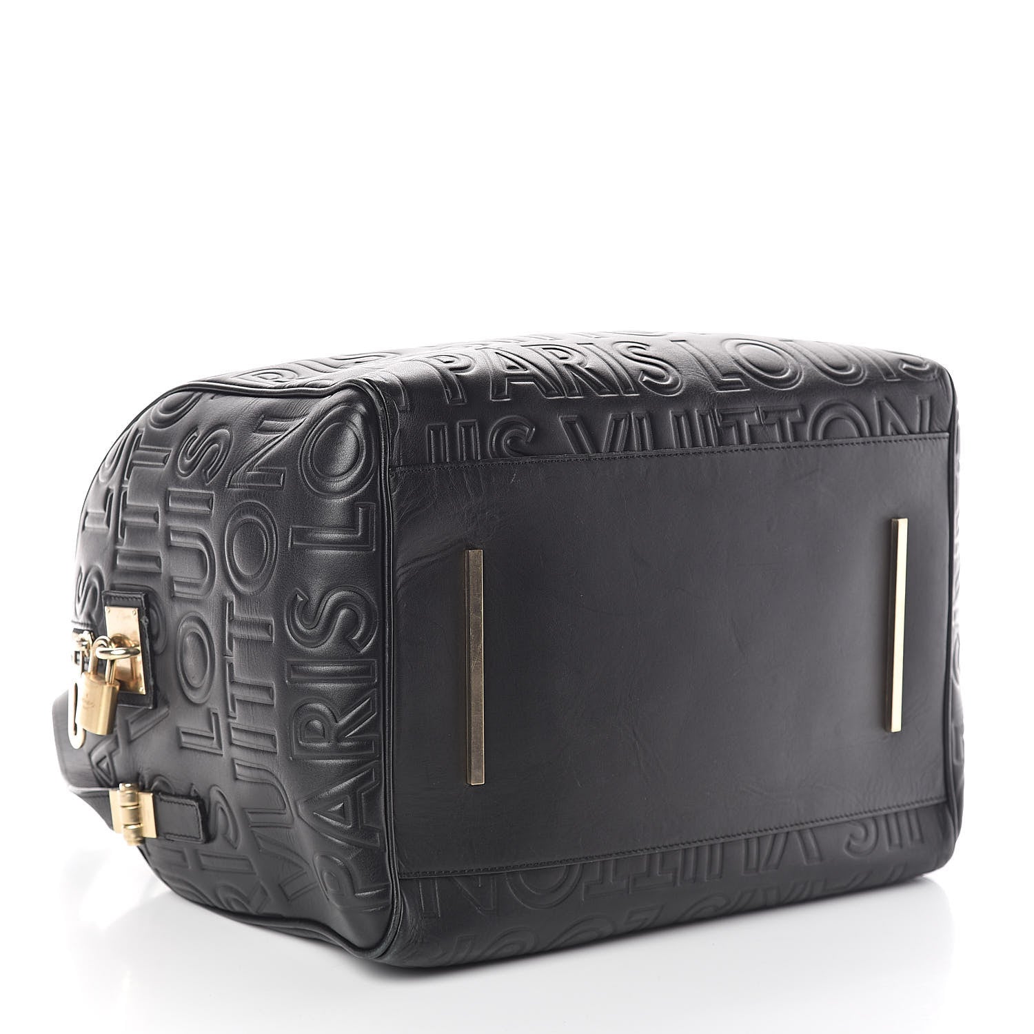 Louis Vuitton Calfskin Embossed Speedy Cube 30 Black 4 of 14