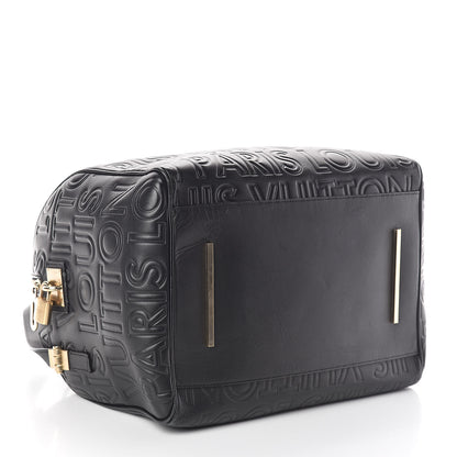 Louis Vuitton Calfskin Embossed Speedy Cube 30 Black 4 of 14