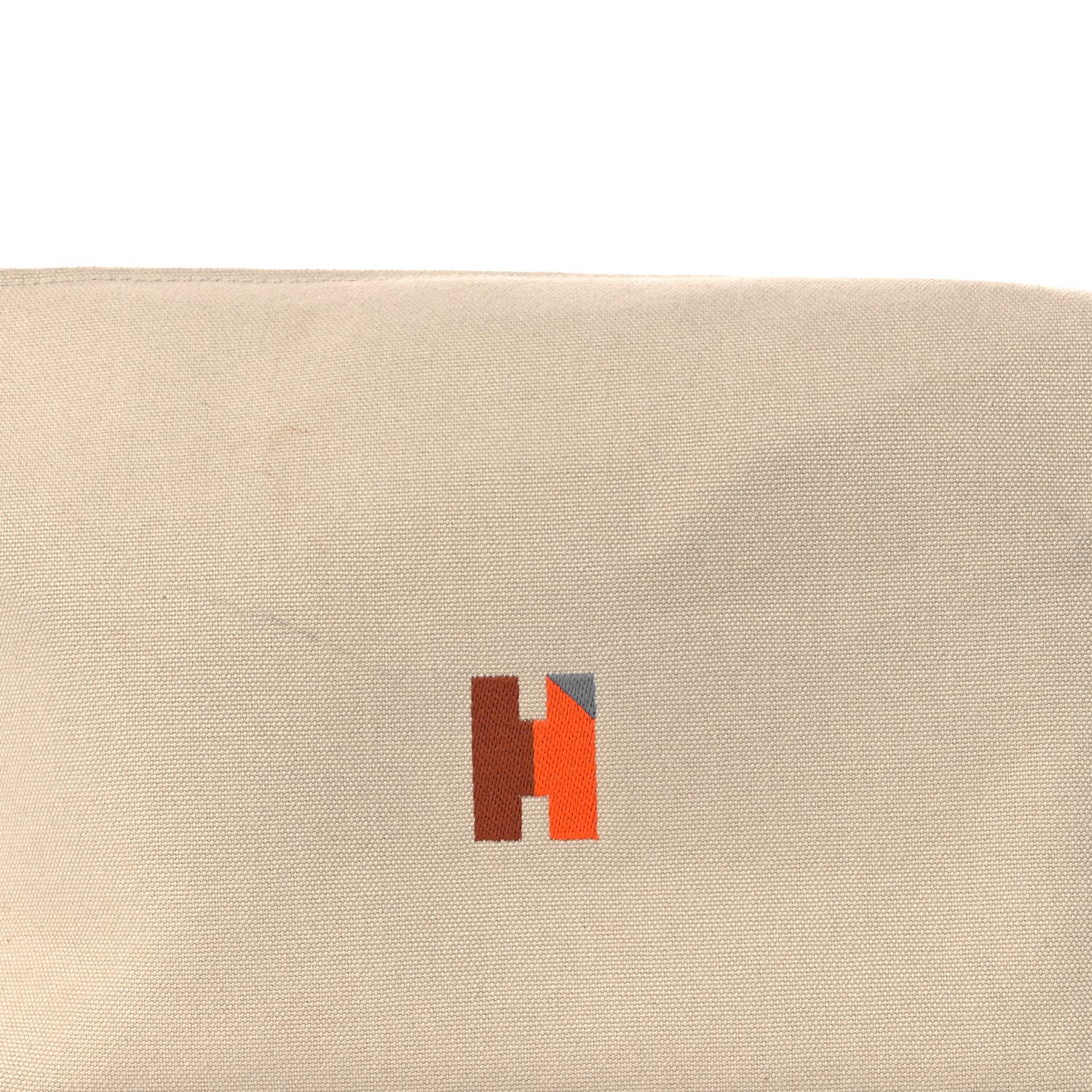 Hermes Cotton Canvas H Pavillon Large Bride-A-Brac Pouch Naturel 7 of 12