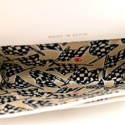 Chanel Caviar Quilted CC Flap Card Holder White 5 of 9