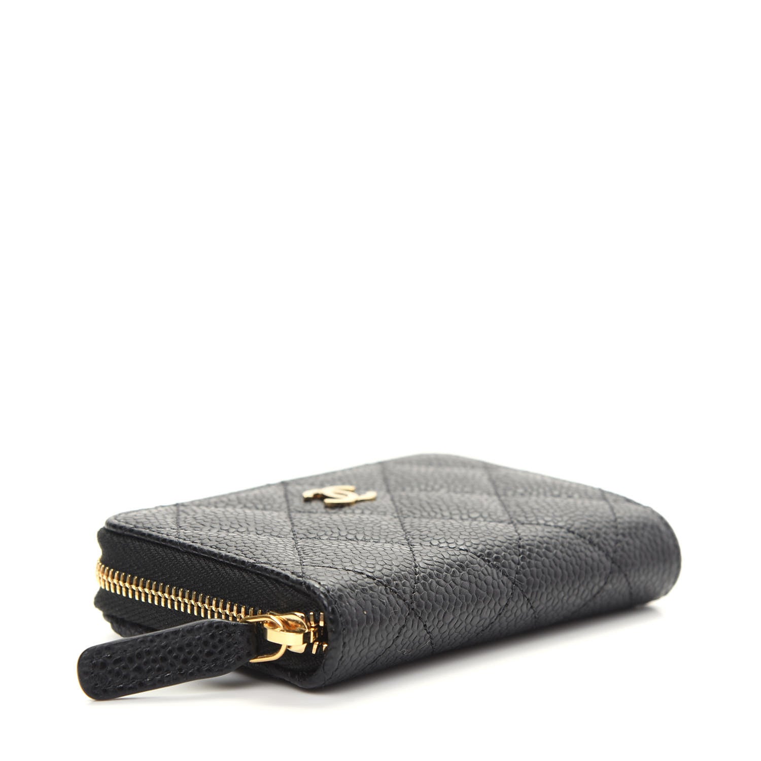 Chanel Caviar Quilted Zip Coin Purse Black 4 of 10