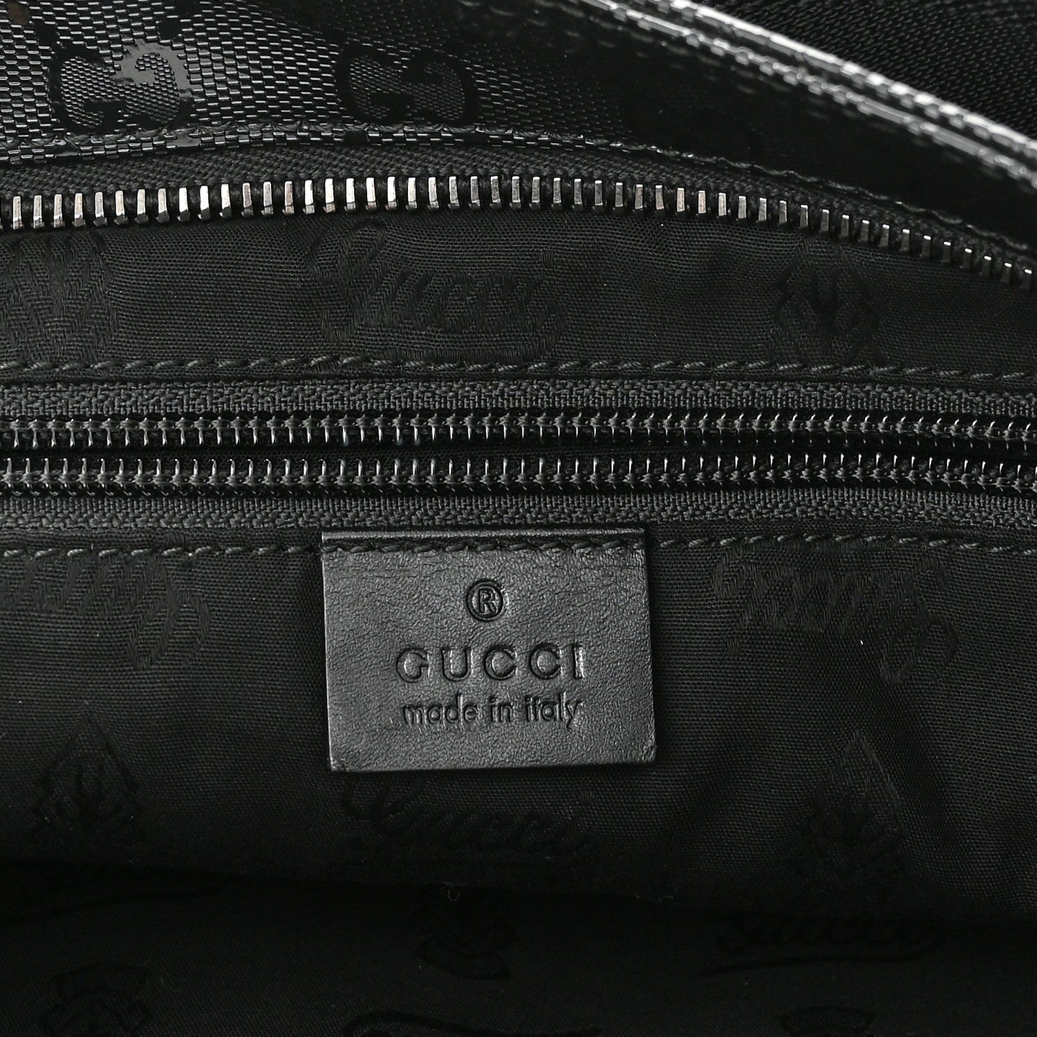 Gucci Imprime Monogram Medium Flat Messenger Bag Black 5 of 9