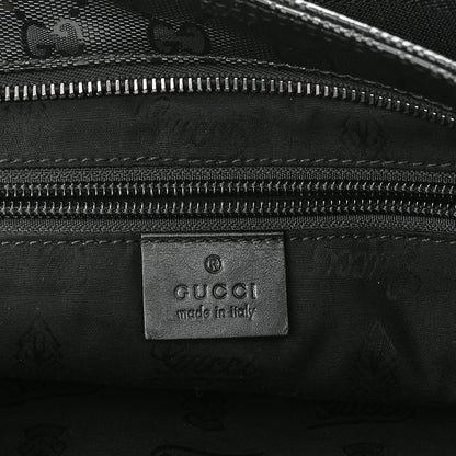 Gucci Imprime Monogram Medium Flat Messenger Bag Black 5 of 9