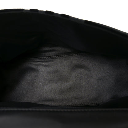 Chanel Velvet Checkered Flap Bag Black 5 of 10