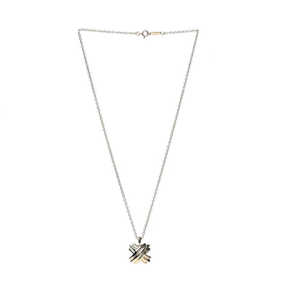 Tiffany 18K Yellow Gold Signature X Pendant Necklace 3 of 7